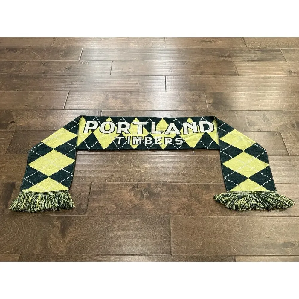 Ruffneck Scarves Unisex Green White MLS Portland Timbers Knit Scarf Size 61x7